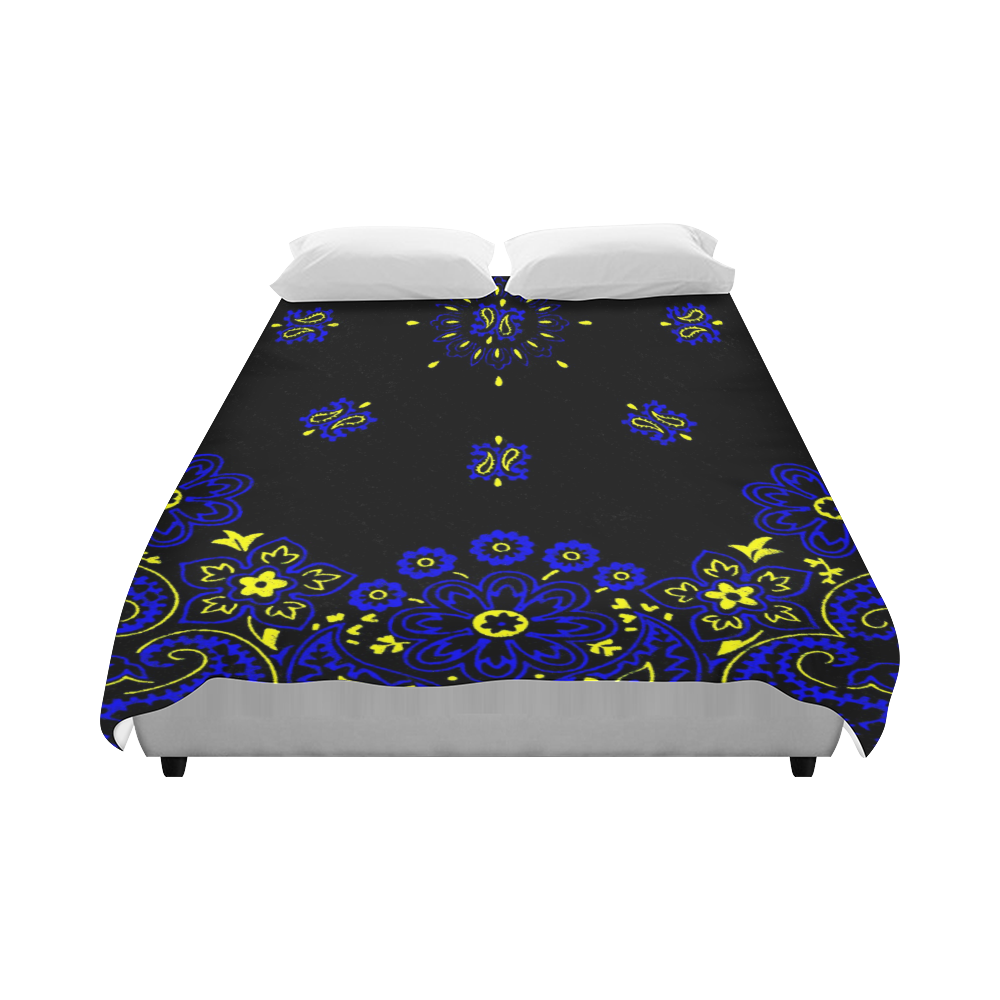 blue yellow bandana 1 Duvet Cover 86"x70" ( All-over-print)