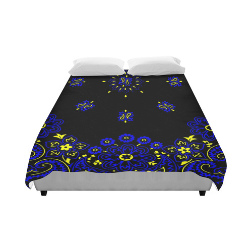 blue yellow bandana 1 Duvet Cover 86"x70" ( All-over-print)