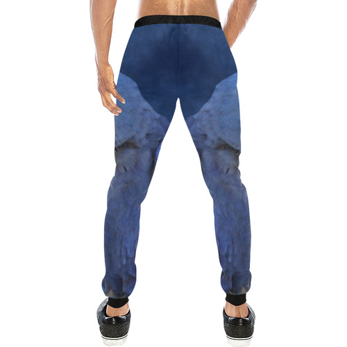 Hyacinth Macaw Men's All Over Print Sweatpants (Model L11)
