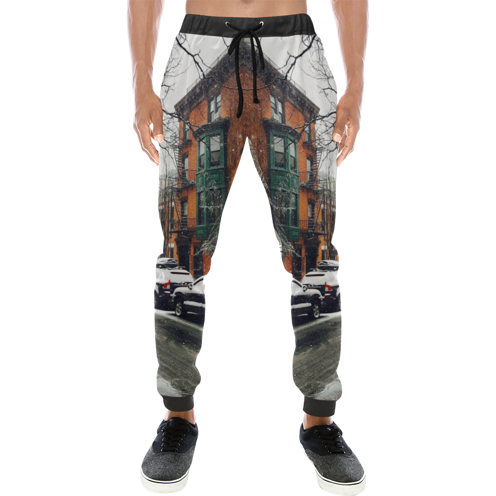 Brooklyn Snow SHowers Men's All Over Print Sweatpants (Model L11)