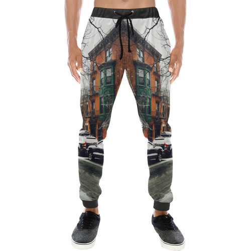 Brooklyn Snow SHowers Men's All Over Print Sweatpants (Model L11)