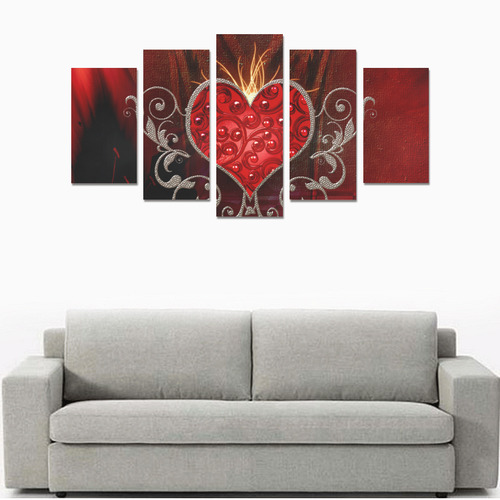 Wonderful heart with wings Canvas Print Sets A (No Frame)