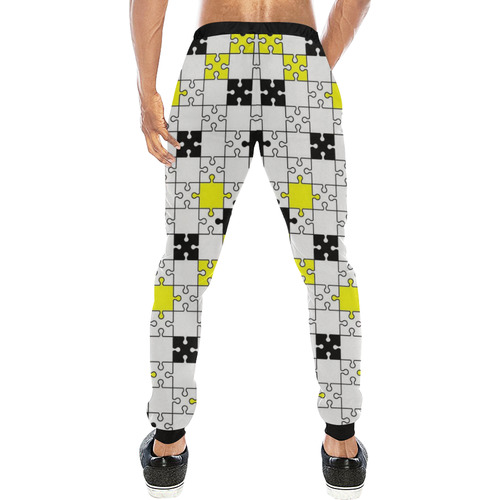 puzzle fun C Men's All Over Print Sweatpants (Model L11)