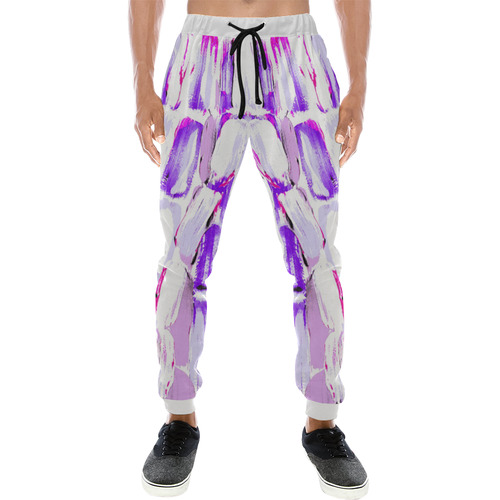 Lavendar Sugarcane Men's All Over Print Sweatpants (Model L11)