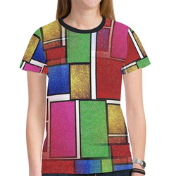Glitter by Artdream New All Over Print T-shirt for Women (Model T45)