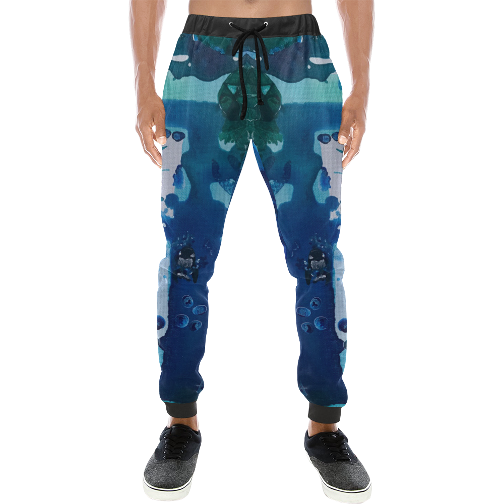 Orca Whale Marvels at the Melting Ice, Environment Men's All Over Print Sweatpants (Model L11)