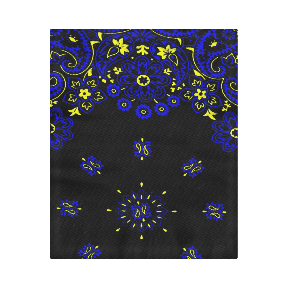 blue yellow bandana 2 Duvet Cover 86"x70" ( All-over-print)