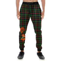 Poppy Elve On Tartan Men's All Over Print Sweatpants (Model L11)