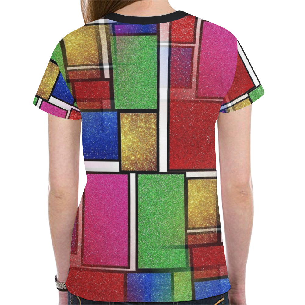 Glitter by Artdream New All Over Print T-shirt for Women (Model T45)