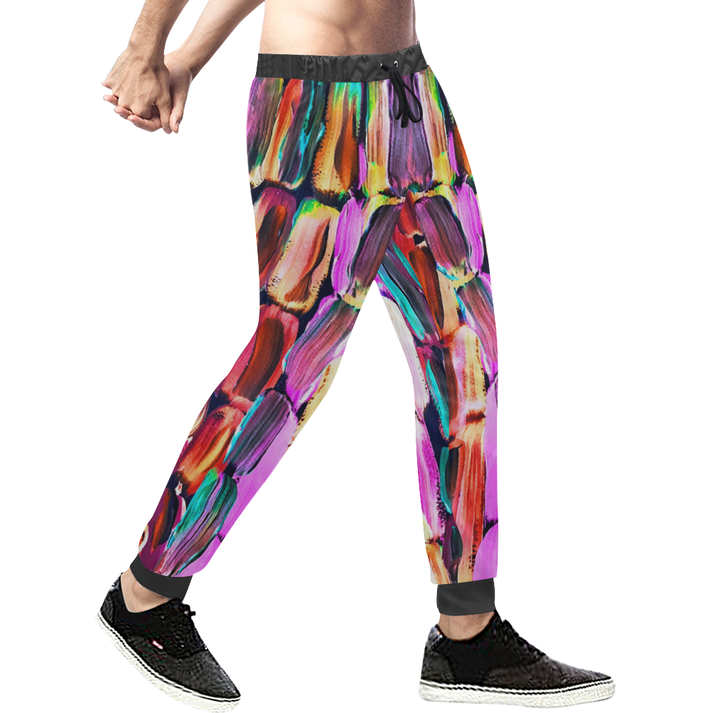 Neon Sugarcane Men's All Over Print Sweatpants (Model L11)