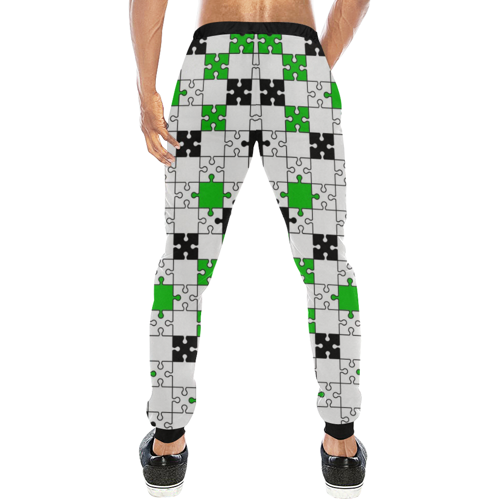 puzzle fun B Men's All Over Print Sweatpants (Model L11)