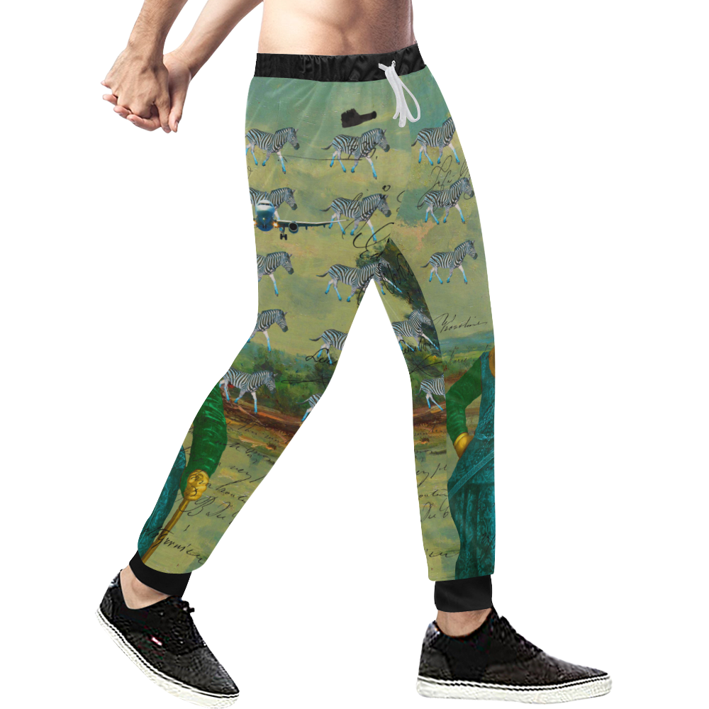 A PACKAGE FOR THE ZEBRAS Men's All Over Print Sweatpants (Model L11)