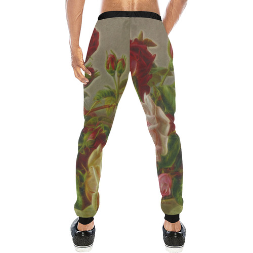 A Rose Is A Rose Is A Rose Men's All Over Print Sweatpants (Model L11)