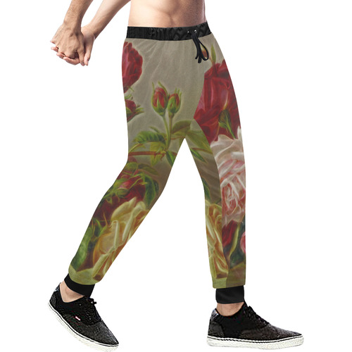 A Rose Is A Rose Is A Rose Men's All Over Print Sweatpants (Model L11)