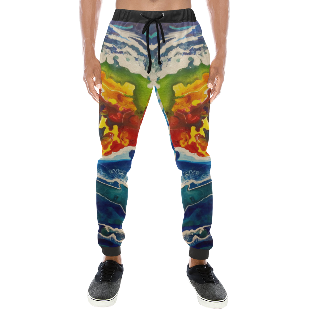 Deep Sea Rainbow Men's All Over Print Sweatpants (Model L11) | ID: D2205048