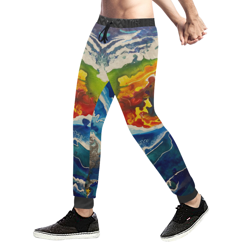 Deep Sea Rainbow Men's All Over Print Sweatpants (Model L11)