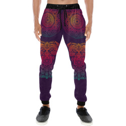 Colorful Elephant Mandala Men's All Over Print Sweatpants (Model L11)
