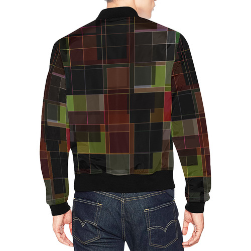Classic Checkers All Over Print Bomber Jacket for Men (Model H19)