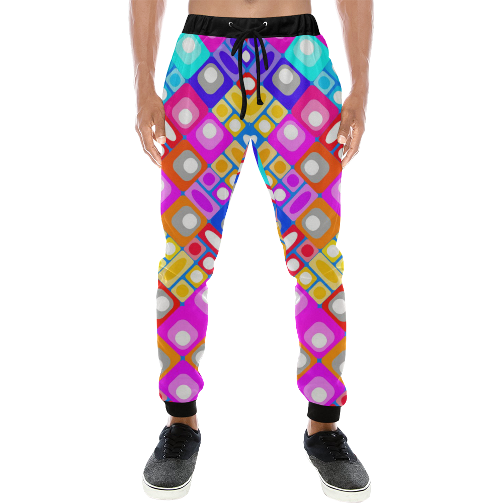 pattern factory 32A by JamColors Men's All Over Print Sweatpants (Model L11)