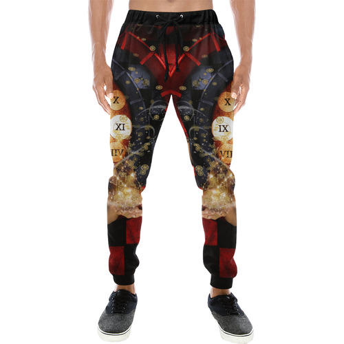 Beautiful steampunk lady Men's All Over Print Sweatpants (Model L11)