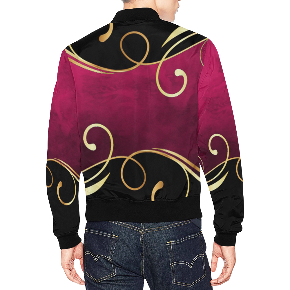 Royal Abstract All Over Print Bomber Jacket for Men (Model H19)