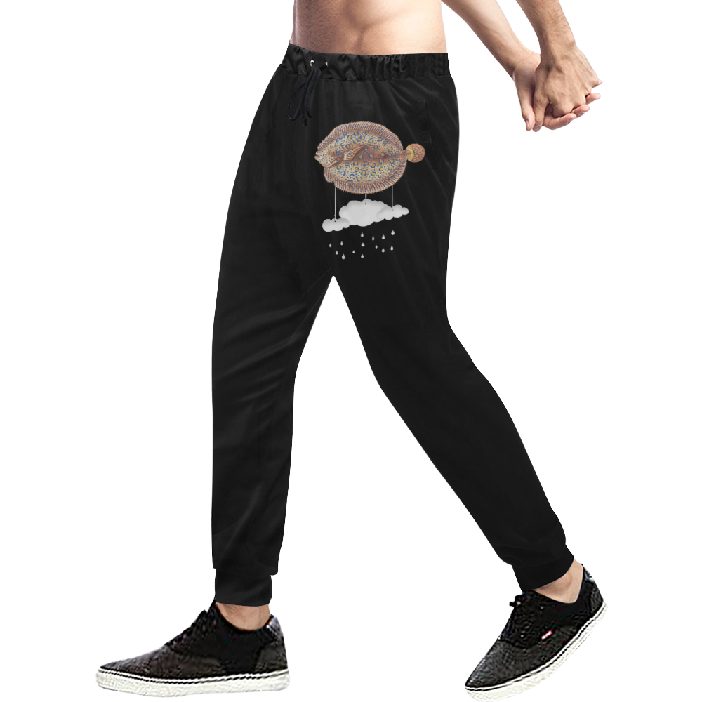 The Cloud Fish Surreal Men's All Over Print Sweatpants (Model L11)
