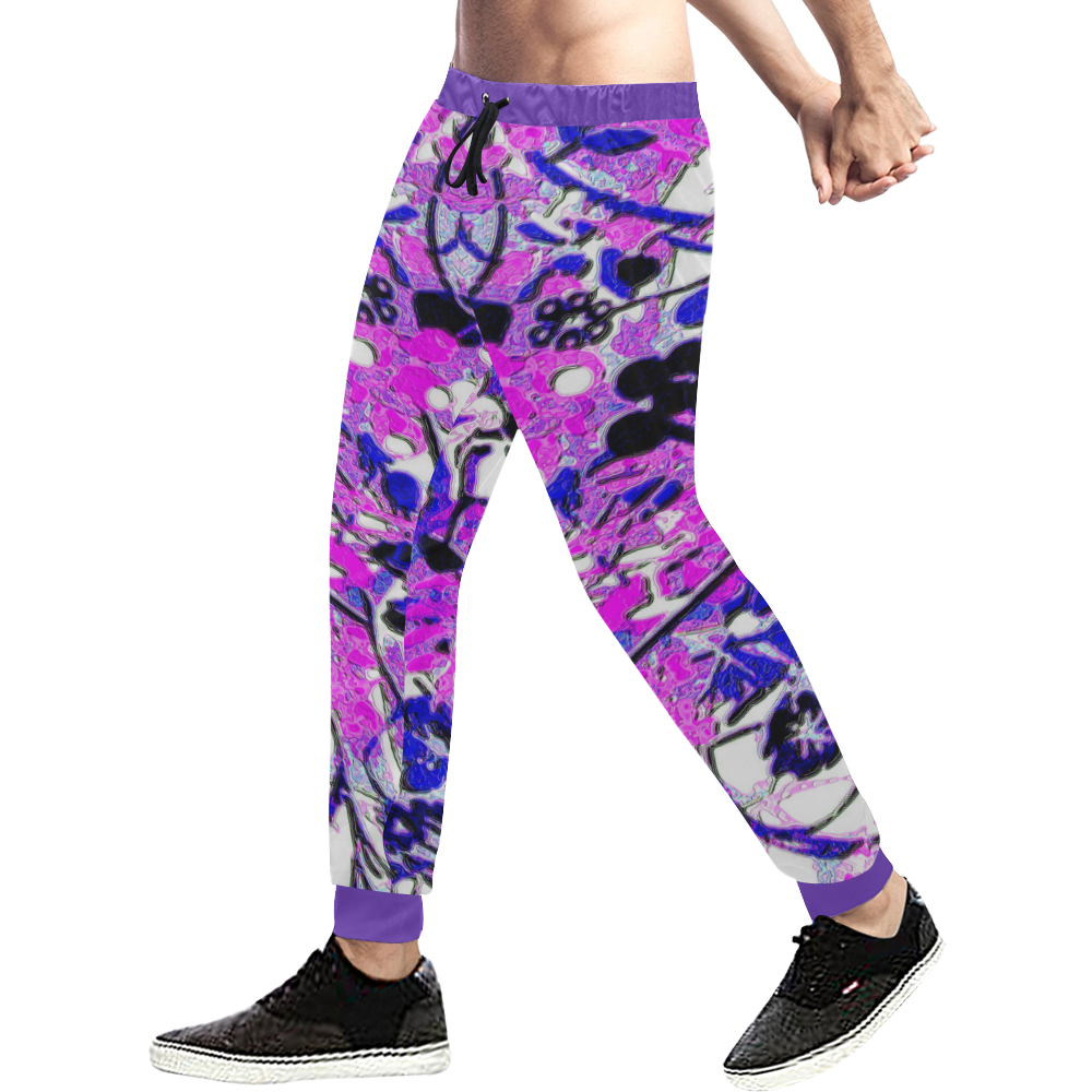 floral abstract 2 Men's All Over Print Sweatpants (Model L11)