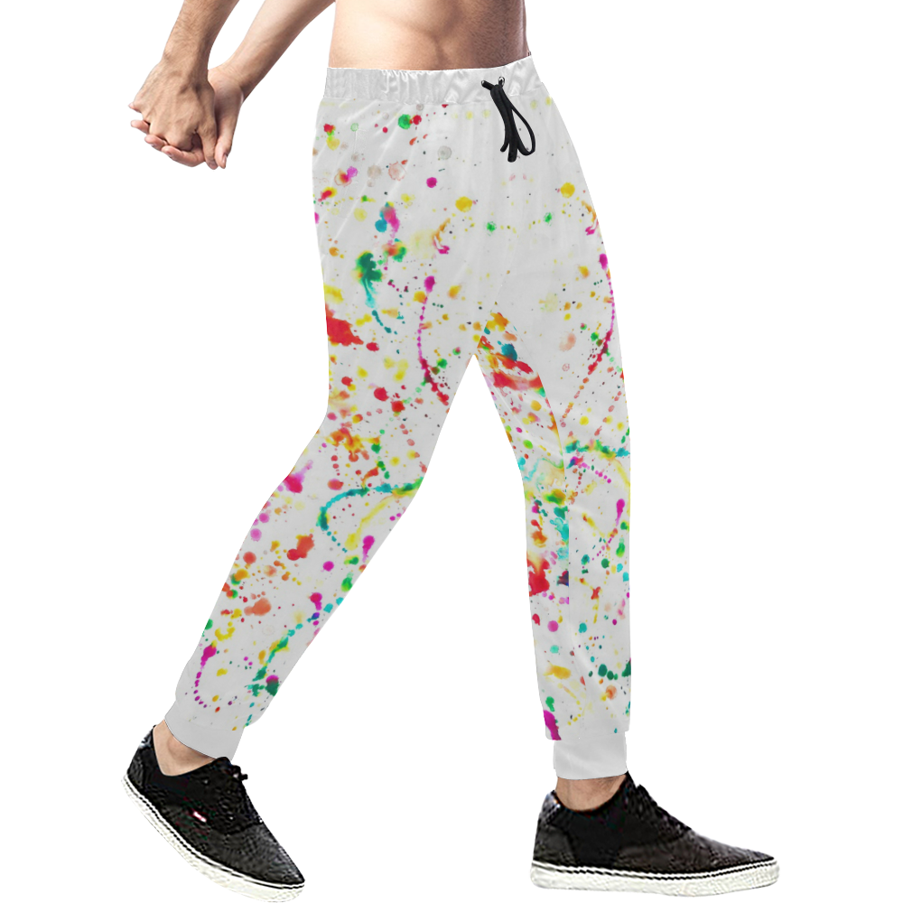 Sunday Splatter Men's All Over Print Sweatpants (Model L11)