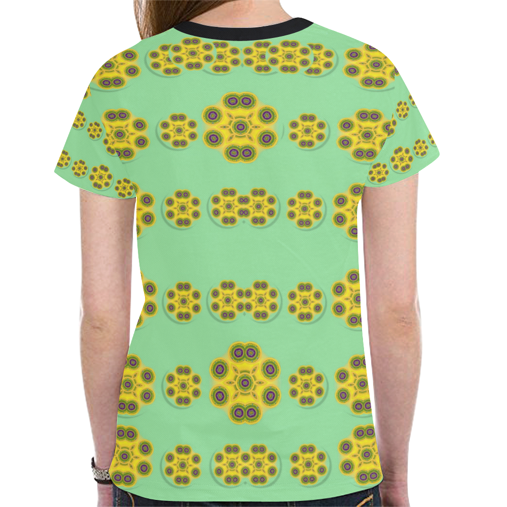 Sun flowers for the soul at peace New All Over Print T-shirt for Women (Model T45)