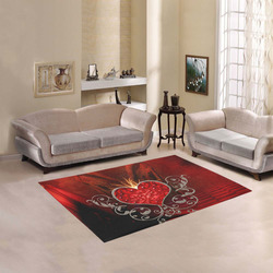 Wonderful heart with wings Area Rug 5'3''x4'