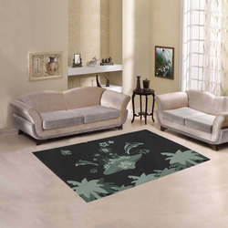 Playing dolphin Area Rug 5'3''x4'