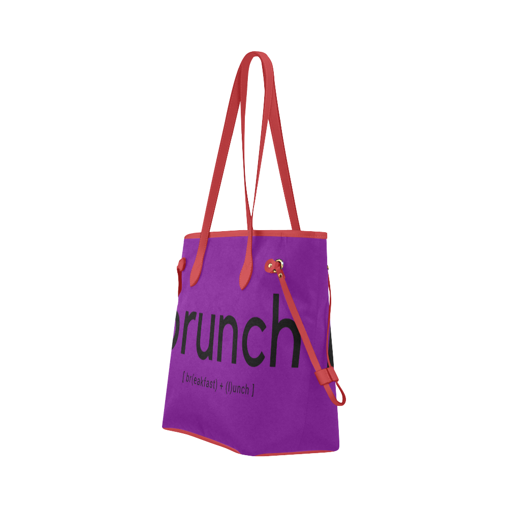 Tote Bag Handbag Should Bag Red Purple Sunday Brunch by Tell3People Clover Canvas Tote Bag (Model 1661)