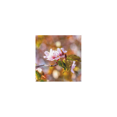 sakura cherry blossom flower spring flora pink Square Towel 13“x13”