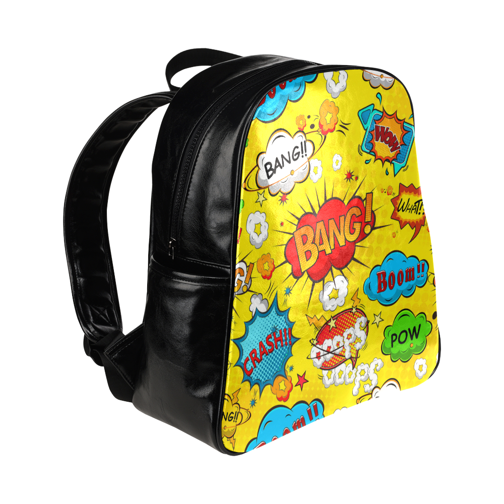 Funny Speech Bubbles Multi-Pockets Backpack (Model 1636)
