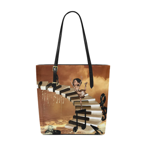 Little fairy dancing on the piano Euramerican Tote Bag/Small (Model 1655)