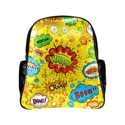 Funny Speech Bubbles Multi-Pockets Backpack (Model 1636)