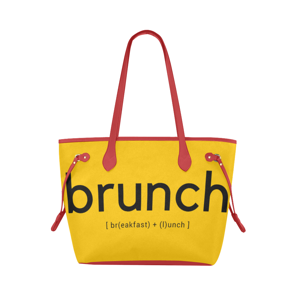 Tote Bag Handbag Should Bag Yellow Red Sunday Brunch  by Tell3People Clover Canvas Tote Bag (Model 1661)