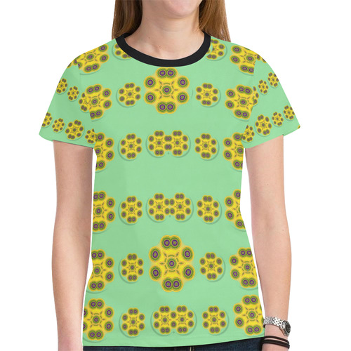 Sun flowers for the soul at peace New All Over Print T-shirt for Women (Model T45)