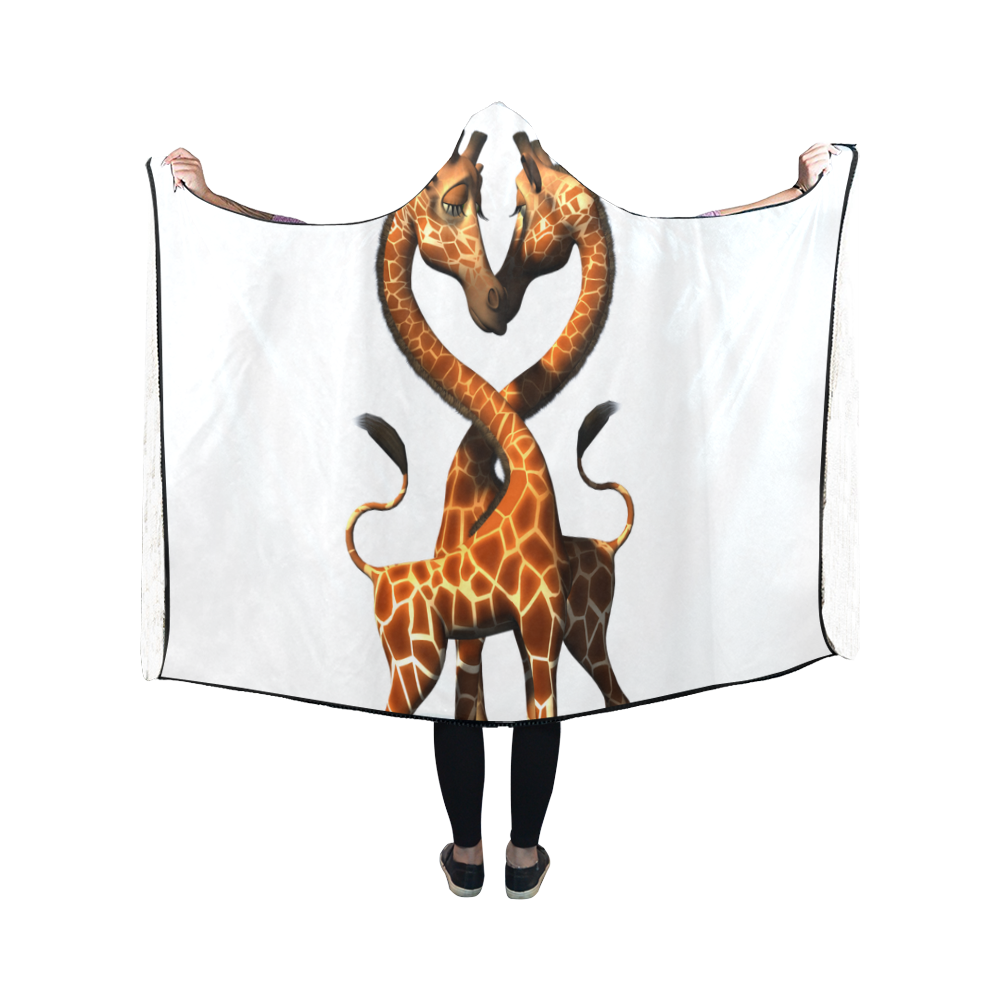 giraffeloves Hooded Blanket 50''x40''