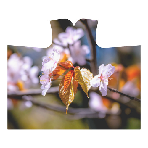 sakura tree flower flora spring blossom cherry Hooded Blanket 60''x50''