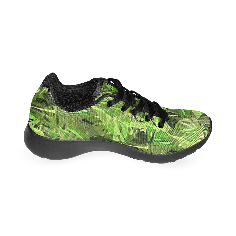 Tropical Jungle Leaves Camouflage Women’s Running Shoes (Model 020)