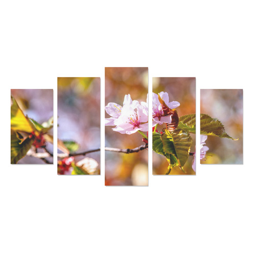 sakura cherry blossom flower spring flora pink Canvas Print Sets A (No Frame)
