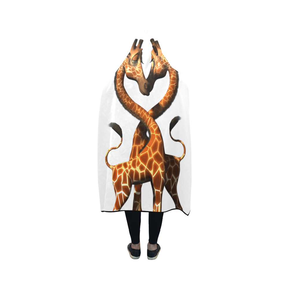 giraffeloves Hooded Blanket 50''x40''