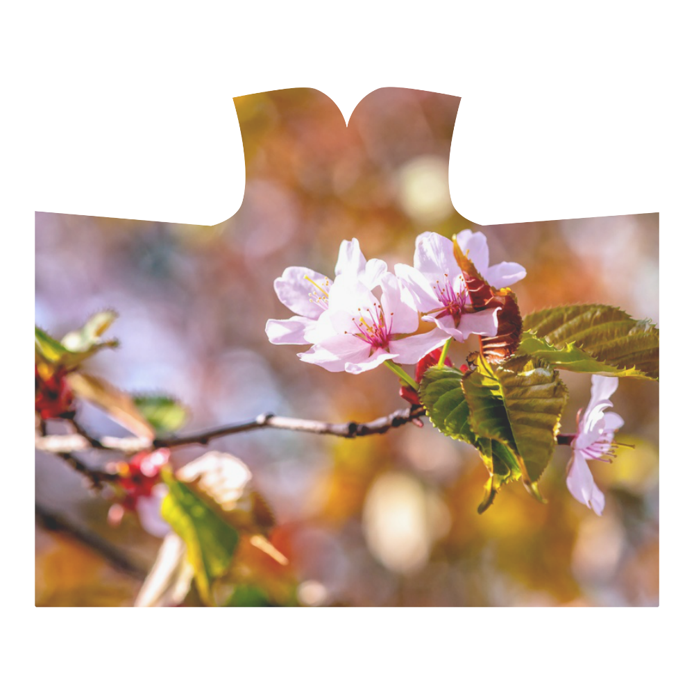 sakura cherry blossom flower spring flora pink Hooded Blanket 60''x50''