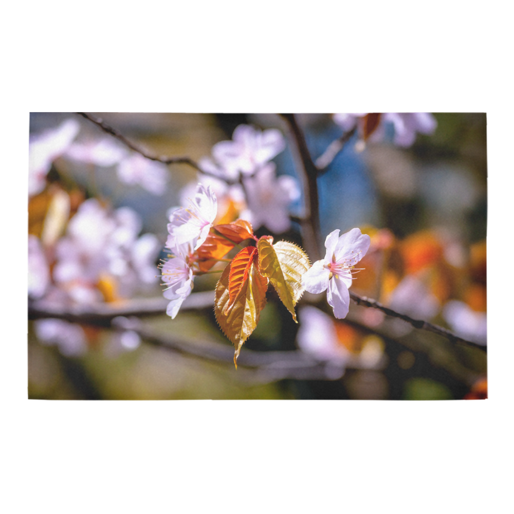 sakura tree flower flora spring blossom cherry Bath Rug 20''x 32''
