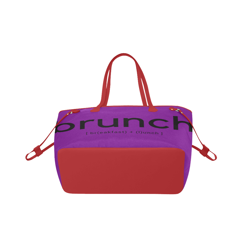 Tote Bag Handbag Should Bag Red Purple Sunday Brunch by Tell3People Clover Canvas Tote Bag (Model 1661)