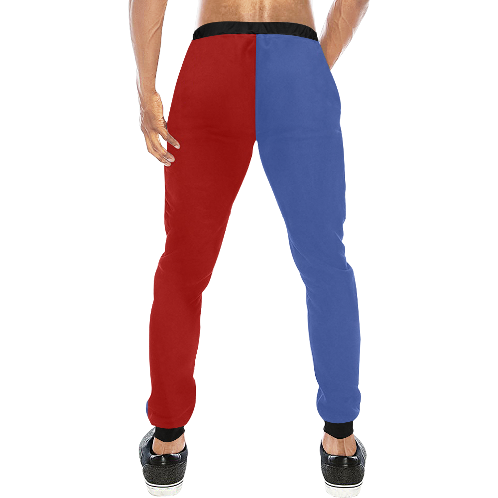 Only two Colors: Blue - Red Men's All Over Print Sweatpants (Model L11)