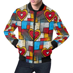 Love by Popart Lover All Over Print Bomber Jacket for Men (Model H19)