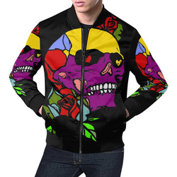 Skull by Popart Lover All Over Print Bomber Jacket for Men (Model H19)
