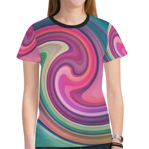 Wave by Artdream New All Over Print T-shirt for Women (Model T45)